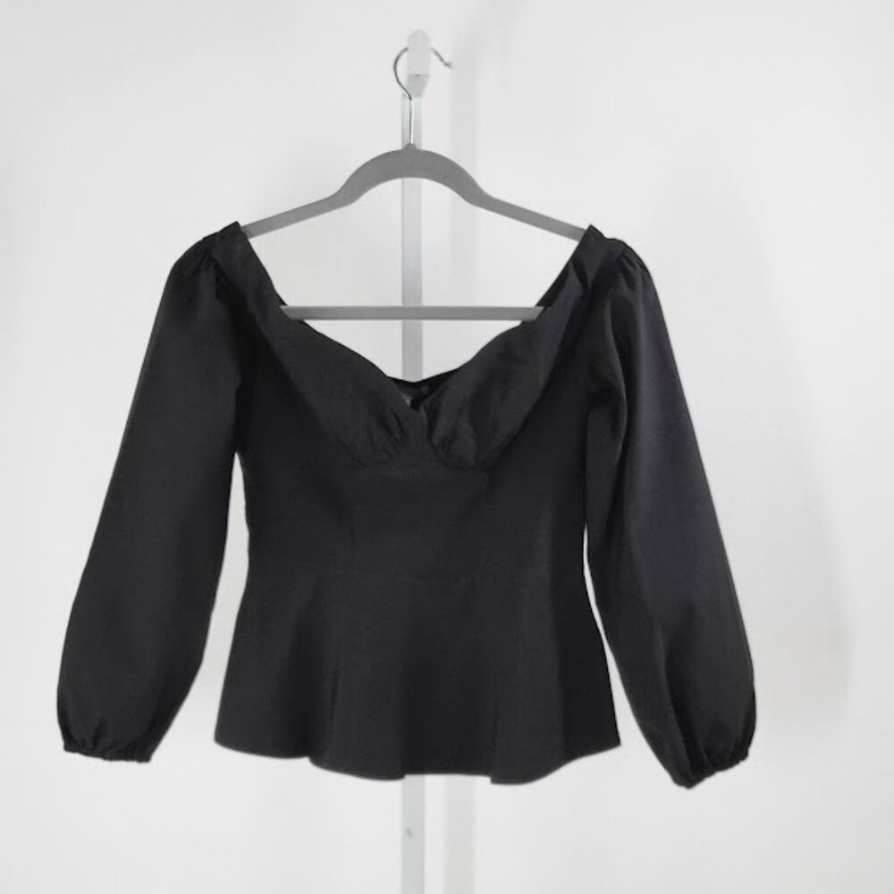 TOPSHOP bengaline off-the-shoulder top Sz 6 NEW - Picture 7 of 9